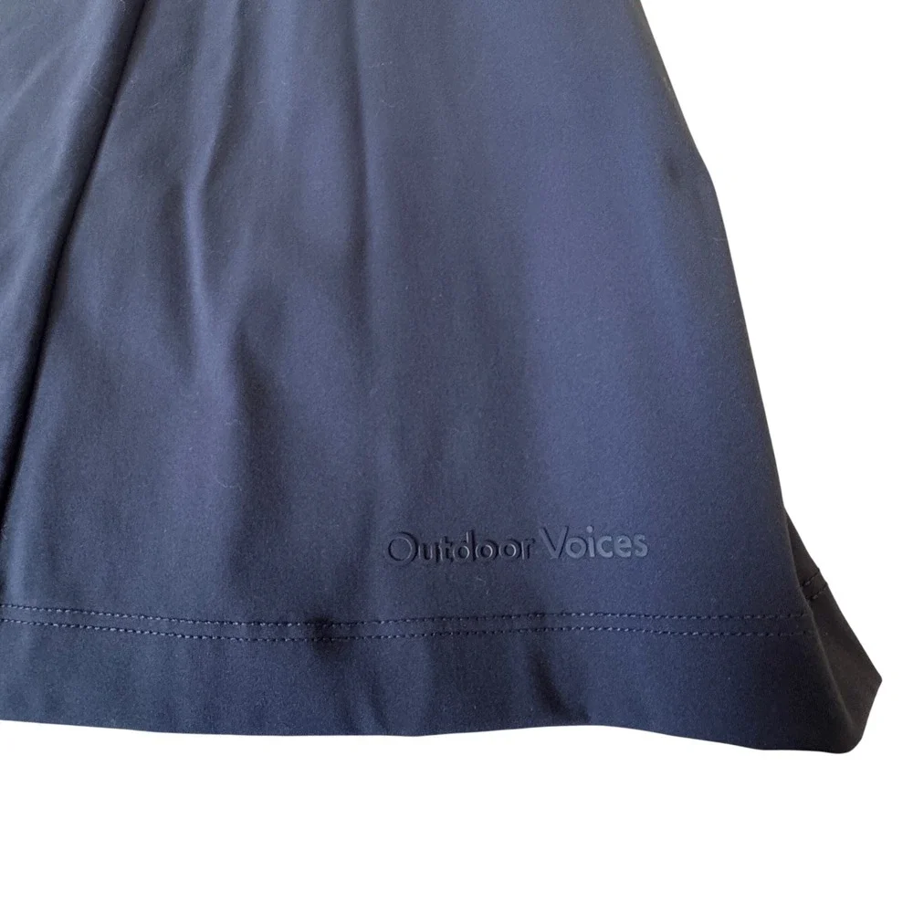 Outdoor Voices One Shoulder Dress Navy Blue Nylon Spandex Mini Sporty Small S
